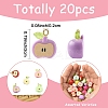20Pcs Acrylic Pendants PALLOY-YW00129-3