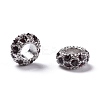 Alloy Rhinestone European Beads X-CPDL-H998-2-2