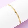 304 Stainless Steel Flat Snake Chain Bracelets BJEW-C134-01A-G-1
