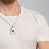 8Pcs Heart Playing Card Stainless Steel Enamel Pendant Necklaces NJEW-FH0001-11A-6