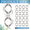 200Pcs Oval Tibetan Style Alloy Bead Frame TIBE-ME0001-12-2