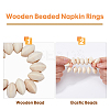 Wooden Beaded Napkin Rings AJEW-FH00005-4