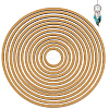 12Pcs MDF Sheets Rings AJEW-WH0816-273-1