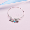 Trendy Original Color 304 Stainless Steel Grade A Rhinestone Charm Pendants RB-PH0008-04-5