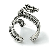 Dragon Alloy Wrap Open Cuff Rings RJEW-K275-21AS-3