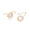 Brass Micro Pave Clear Cubic Zirconia Earring Hooks LS-KK-N267-36G-2