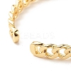 Brass Curb Chain Shape Open Cuff Bangle for Women LS-BJEW-B054-38G-4