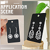 100Pcs Rectangle Paper Jewelry Display Cards CDIS-SP0001-19-6