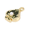 Rack Plating Alloy Enamel Pendants PALLOY-P309-06G-02-2