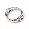 Donut Tibetan Style Alloy Bead Frames TIBE-R309-04AS-RS-2
