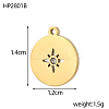 304 Stainless Steel Micro Pave Cubic Zirconia Pendants STAS-OY008-68G-2