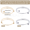 6Pcs 2 Colors Ion Plating(IP) 304 Stainless Steel Bangles Making MAK-BBC0001-22-2