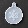 Christmas Theme DIY Flat Round with Snowflake Pendant Silicone Molds LS-DIY-F114-34-2