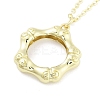 Brass Micro Pave Clear Cubic Zirconia Pendant Necklaces NJEW-B101-03G-02-1