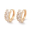 Rack Plating Brass Clear Cubic Zirconia Hoop Earrings EJEW-S241-07G-1