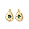 Brass Micro Pave Cubic Zirconia Charms KK-D504-20B-G-1