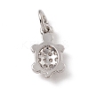 Brass Micro Pave Cubic Zirconia Charms ZIRC-F132-30P-2