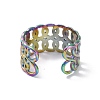 Ion Plating(IP) 304 Stainless Steel Infinity Open Cuff Ring STAS-E168-08M-3