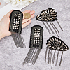 4Pcs 2 Style Iron Felt Fashion Tassel Epaulette FIND-FH0008-08-3