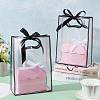 24Pcs Rectangle PVC Gift Bags with Hole Handle for Candy ABAG-BC0001-64-5
