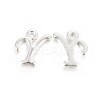 Silver Color Plated Alloy Letter Pendants PALLOY-J718-01S-Y-1