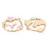 Eco-Friendly Alloy Enamel Pendants ENAM-T011-54-NR-3