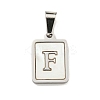304 Stainless Steel Pave Natural White Shell Pendants STAS-S130-03P-F-1