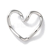 Rack Plated Brass Heart Links KK-Z039-33P-1