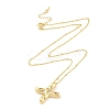 Brass Micro Pave Clear Cubic Zirconia Pendant Necklaces NJEW-Z038-01G-X-1