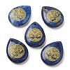 Natural Lapis Lazuli Drop Pendants G-C158-01K-1