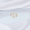 1Pc Brass Micro Pave Clear Cubic Zirconia Open Cuff Rings for Women RJEW-LP0002-37E-3