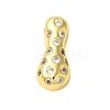 Rack Plating Brass Micro Pave Clear Cubic Zirconia Perdants KK-C067-11G-I-1