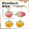 4Pcs 2 Colors Handmade Flower Epoxy Resin Pendants RESI-LP0001-27B-2