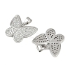 Brass Micro Pave Clear Cubic Zirconia Pendants KK-C109-01P-2