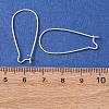 Brass Hoop Earrings Findings Kidney Ear Wires KK-EC221-NFS-NF-3