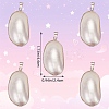5Pcs Natural White Shell Mother of Pearl Shell Big Pendants SSHEL-SZ0001-04-2