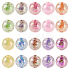 30Pcs 10 Colors Transparent Crackle Acrylic Beads MACR-TA0001-37-3