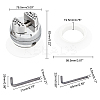 45# Steel Stone Inlaid Holder AJEW-WH0162-17-2