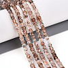 Natural Black Gold Rutilated Quartz Beads Strands G-T141-59-1