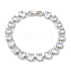 Clear Cubic Zirconia Tennis Bracelet BJEW-M296-01P-1