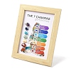 Natural & Synthetic Gemstone Healing Stones Picture Frame Stand AJEW-D308-01B-1