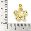 Rack Plating Brass Micro Pave Cubic Zirconia Pendants KK-G513-93G-02-3