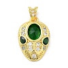 Brass Micro Pave Cubic Zirconia Pendants KK-F877-11G-1