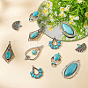 12Pcs 6 Styles Retro Alloy Pendants FIND-GO0001-93-4