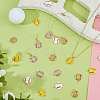 24Pcs 4 Styles Alloy Enamel Pendants ENAM-HY0001-56-4