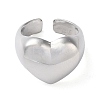 Eco-Friendly Brass Heart Open Cuff Rings for Women RJEW-A025-02P-2