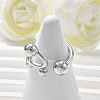 304 Stainless Steel Round Cuff Rings for Women RJEW-A063-01B-P-4