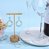 3 Pairs Rhodium Plated 925 Sterling Silver Hoop Earring Findings STER-BBC0006-48B-P-4