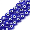 Handmade Evil Eye Lampwork Beads Strands LAMP-S191-02C-03-2