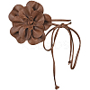 Flower PU Leather Wrap Waist Belts for Women AJEW-WH20816-058D-1